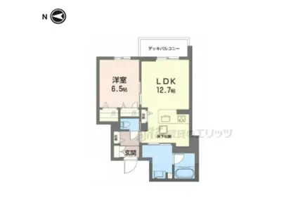 シャトードール リュミエール(1LDK/1階)の間取り写真