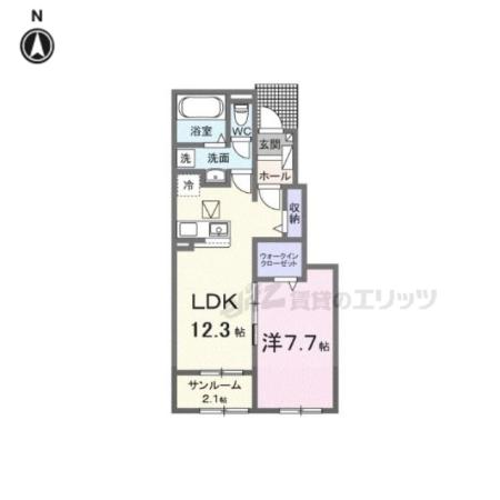 シルエーラ セットB(1LDK/1階)の間取り写真