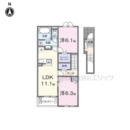 シルエーラ セットB(2LDK/2階)の間取り写真