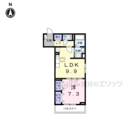 メープルコート小川(1LDK/1階)の間取り写真