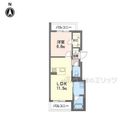 ゴードヴィラ(1LDK/3階)の間取り写真