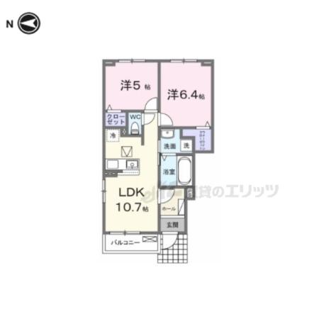 レジデンス マドカ(2LDK/1階)の間取り写真