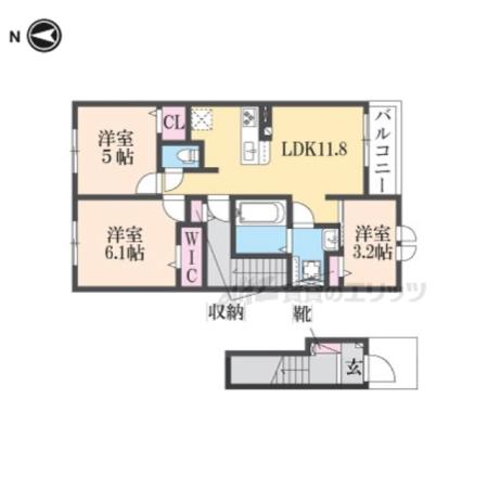 ベル・エクラ(3LDK/2階)の間取り写真