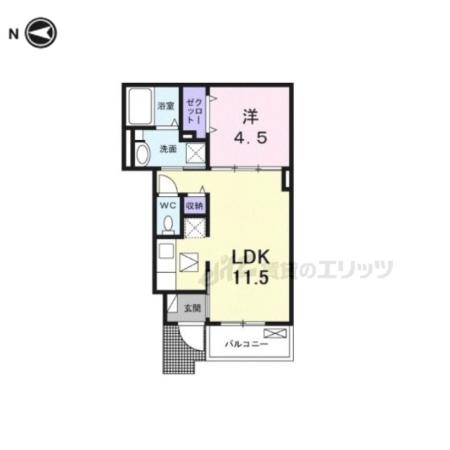 メゾン リアン(1LDK/1階)の間取り写真