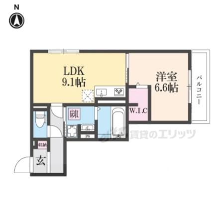 LEGALO伏見(1LDK/2階)の間取り写真