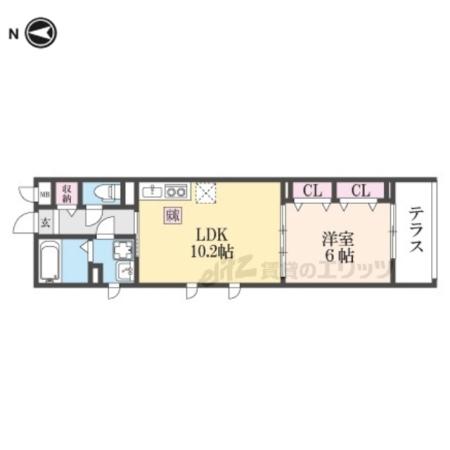 メゾン・ド・サンジュール(1LDK/1階)の間取り写真