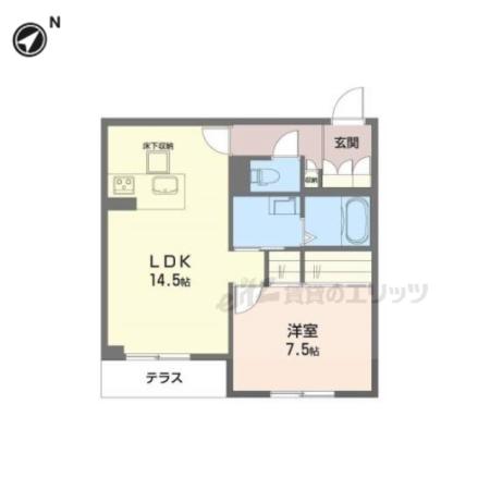 エクセル(1LDK/1階)の間取り写真