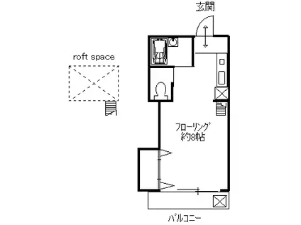ルミナス日之出(ワンルーム/1階)の間取り写真