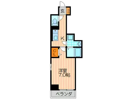 オリエントレジデンス門真栄町(1K/5階)の間取り写真
