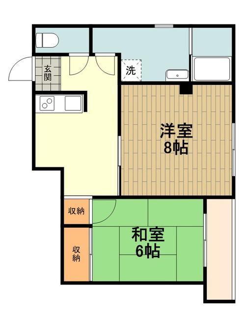 クレールメゾン北野(2K/5階)の間取り写真