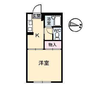 セフィラT・A・P A棟(1K/1階)の間取り写真