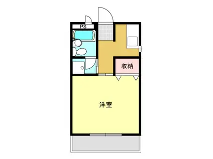 メゾンフジ(1K/2階)の間取り写真