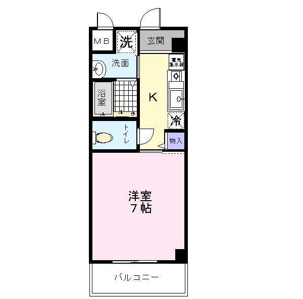 カーライル堺市駅前(1K/6階)の間取り写真