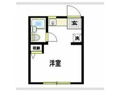 ハイグレード永(ワンルーム/2階)の間取り写真