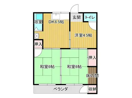 石川マンション(3DK/2階)の間取り写真