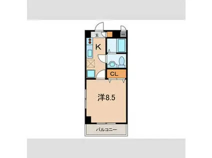 サンシャⅢ(1K/5階)の間取り写真