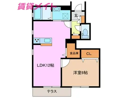 MAISON CONSOLATA(1LDK/1階)の間取り写真