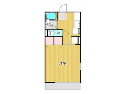 CHハッピーハイツ(1K/1階)の間取り写真