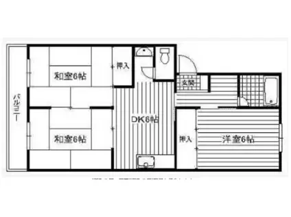 三角コーポ(3DK/4階)の間取り写真