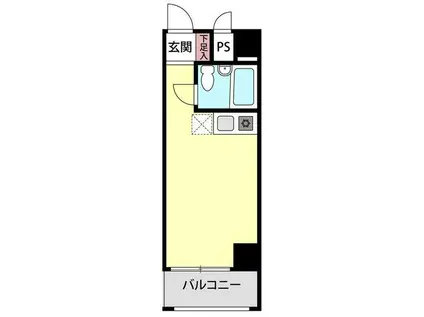 牛山第一マンション(ワンルーム/4階)の間取り写真