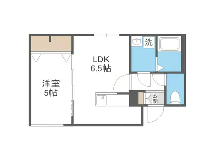 ASTER NANGOXIV(1LDK/3階)の間取り写真