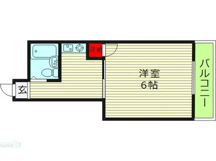 カーサー桜宮(1K/4階)の間取り写真