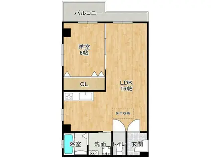 MAHOROBA BLD(1LDK/1階)の間取り写真