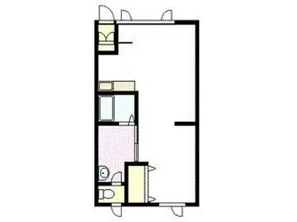 YOUトピアルピナス(1DK/1階)の間取り写真