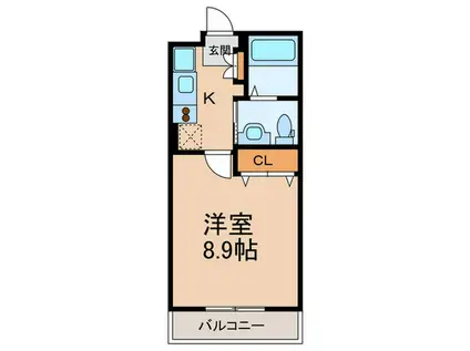アロハ舞子(1K/1階)の間取り写真