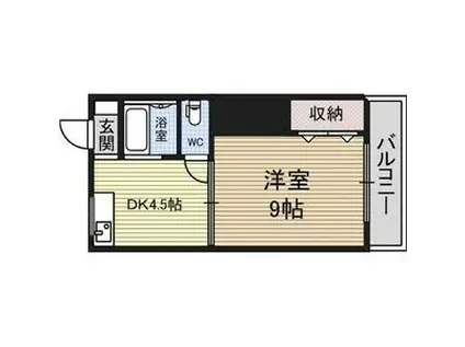 コーポ松重(1DK/2階)の間取り写真