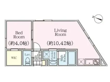 RARE代々木(1LDK/2階)の間取り写真