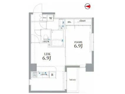 パティーナ本所吾妻橋(1LDK/4階)の間取り写真