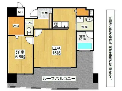 ベルコモンズ(1LDK/12階)の間取り写真
