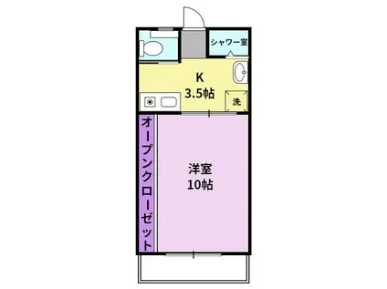 新 HAJIME(1K/3階)の間取り写真