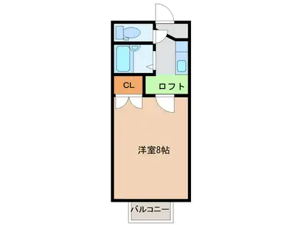 カストールコート(1K/1階)の間取り写真