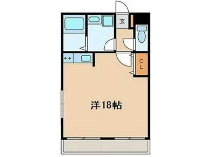 ルラック・サンアイ(ワンルーム/4階)の間取り写真