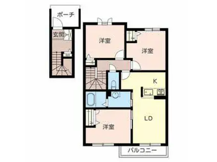 CASA大町(3LDK/2階)の間取り写真