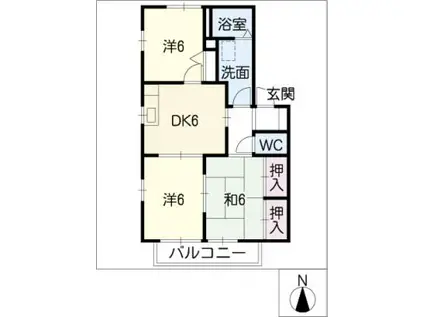 ステラI(3DK/1階)の間取り写真