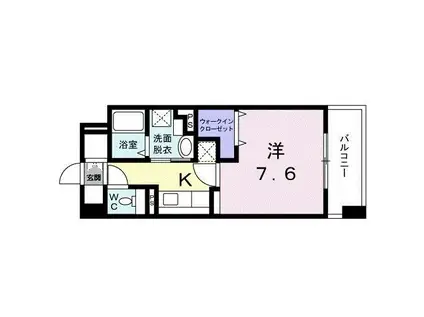 カーサ フィーネ(1K/3階)の間取り写真
