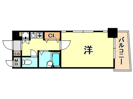 URBAN FLATS江坂(1LDK/8階)の間取り写真