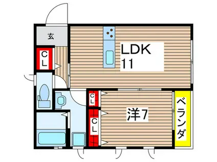TI AMO KUNITACHI(1LDK/1階)の間取り写真