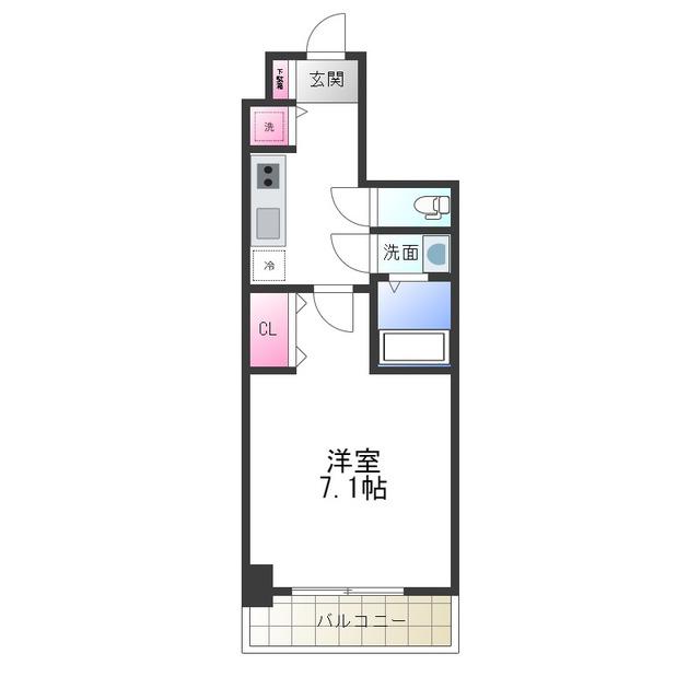S-RESIDENCE堺市駅前(1K/9階)の間取り写真