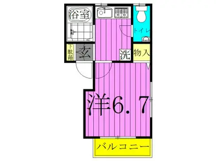 ロイヤルコーポ(1K/2階)の間取り写真