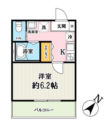 APRICOTTON(1K/1階)の間取り写真