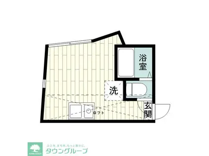 ユナイトHYオランジュリー(ワンルーム/1階)の間取り写真