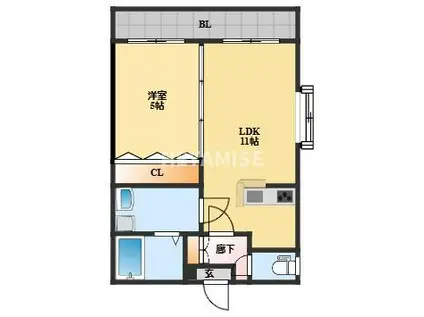 フェアリーステージ元村(1LDK/2階)の間取り写真