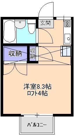メゾン大村(ワンルーム/2階)の間取り写真