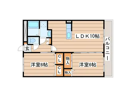 FORMII(2LDK/4階)の間取り写真