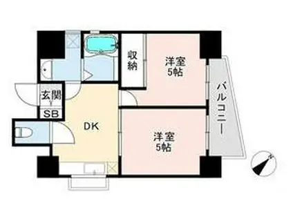 NOBSON西明石(2DK/3階)の間取り写真