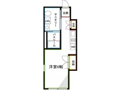 LA PERLA OGIKUBO(ワンルーム/3階)の間取り写真